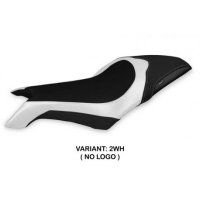 HOUSSE DE SELLE COMPATIBLE MV AGUSTA DRAGSTER 800 (19-22) MODÈLE LAPOVO 2 - Couleur : BLANC, Type : STANDARD, Logo : AVEC LOGO