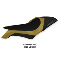 HOUSSE DE SELLE COMPATIBLE MV AGUSTA DRAGSTER 800 (19-22) MODÈLE LAPOVO 2 - Couleur : OR, Type : STANDARD, Logo : AVEC LOGO