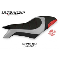 HOUSSE DE SELLE COMPATIBLE MV AGUSTA DRAGSTER 800 (19-22) MODÈLE SVALIAVA SPECIA - Logo : AVEC LOGO, Couleur : ARGENT ROUGE, Type : ULTRAGRIP