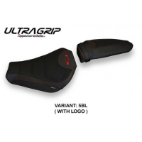 HOUSSE DE SELLE COMPATIBLE MV AGUSTA F3 (12-22) MODÈLE SAVAR 1 - Logo : AVEC LOGO, Couleur : NOIR, Type : ULTRAGRIP 