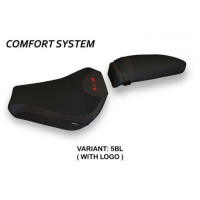 HOUSSE DE SELLE COMPATIBLE MV AGUSTA F4 (10-20) MODÈLE AVEZZANO 1 - Couleur : NOIR, Type : CONFORT, Logo : AVEC LOGO 