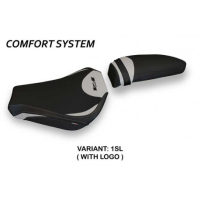 HOUSSE DE SELLE COMPATIBLE MV AGUSTA F4 (10-20) MODÈLE AVEZZANO 1 - Couleur : BLANC, Type : CONFORT, Logo : AVEC LOGO