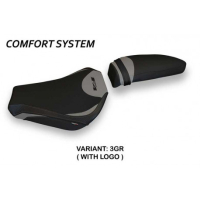 HOUSSE DE SELLE COMPATIBLE MV AGUSTA F4 (10-20) MODÈLE AVEZZANO 1 - Logo : AVEC LOGO, Couleur : GRIS GRIS, Type : CONFORT