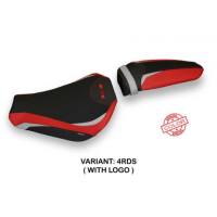 HOUSSE DE SELLE COMPATIBLE MV AGUSTA F4 (10-20) MODÈLE GRAY SPECIAL COLOR - Logo : AVEC LOGO, Couleur : BLANC ROUGE, Type : STANDARD