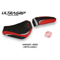 HOUSSE DE SELLE COMPATIBLE MV AGUSTA F4 (10-20) MODÈLE SATURNIA SPECIAL COLOR - Logo : AVEC LOGO, Couleur : BLANC ROUGE, Type : ULTRAGRIP