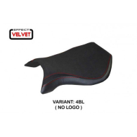 HOUSSE DE SELLE COMPATIBLE MV AGUSTA F4 (99-09) MODÈLE LAILA VELVET - Logo : AVEC LOGO, Couleur : NOIR, Type : STANDARD 