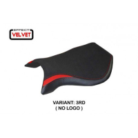 HOUSSE DE SELLE COMPATIBLE MV AGUSTA F4 (99-09) MODÈLE LAILA VELVET - Logo : AVEC LOGO, Couleur : NOIR, Type : STANDARD