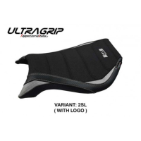 HOUSSE DE SELLE COMPATIBLE  MV AGUSTA F4 (99-09) - MODÈLE YUZA - Couleur : BLANC, Logo : AVEC LOGO, Type : ULTRAGRIP
