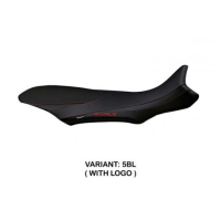 HOUSSE DE SELLE COMPATIBLE  MV AGUSTA RIVALE 800 (13-18) MODÈLE SORRENTO 2 - Logo : AVEC LOGO, Couleur : NOIR, Type : STANDARD 