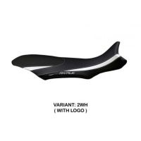 HOUSSE DE SELLE COMPATIBLE  MV AGUSTA RIVALE 800 (13-18) MODÈLE SORRENTO 2 - Couleur : BLANC, Type : STANDARD, Logo : AVEC LOGO