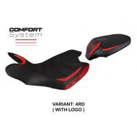 HOUSSE DE SELLE COMPATIBLE MV AGUSTA TURISMO VELOCE (14-20) MODÈLE SAHARA - Logo : AVEC LOGO, Couleur : NOIR, Type : CONFORT