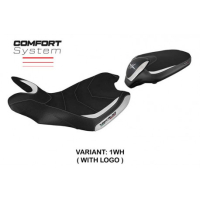 HOUSSE DE SELLE COMPATIBLE MV AGUSTA TURISMO VELOCE (14-20) MODÈLE SAHARA - Type : CONFORT, Logo : AVEC LOGO, Couleur : GRIS GRIS