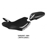 HOUSSE DE SELLE COMPATIBLE MV AGUSTA TURISMO VELOCE (14-20) MODÈLE SAHARA - Type : CONFORT, Logo : AVEC LOGO, Couleur : GRIS GRIS