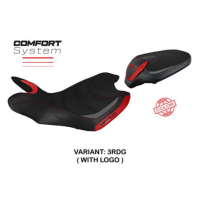 HOUSSE DE SELLE COMPATIBLE MV AGUSTA TURISMO VELOCE (14-20) MODÈLE SAHARA SPECIA - Logo : AVEC LOGO, Couleur : ROUGE GRIS, Type : STANDARD 
