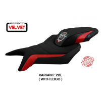 HOUSSE DE SELLE COMPATIBLE  MV AGUSTA BRUTALE 800 (16-22) MODÈLE FORTUNA SPECIAL - Logo : AVEC LOGO, Couleur : NOIR, Type : STANDARD 