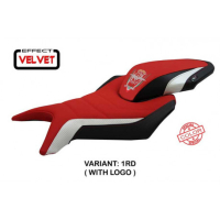 HOUSSE DE SELLE COMPATIBLE  MV AGUSTA BRUTALE 800 (16-22) MODÈLE FORTUNA SPECIAL - Logo : AVEC LOGO, Couleur : NOIR, Type : STANDARD