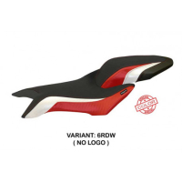 HOUSSE DE SELLE COMPATIBLE  MV AGUSTA BRUTALE 800 (16-22) MODÈLE ZURICH SPECIAL - Type : STANDARD, Logo : AVEC LOGO, Couleur : BLANC BLEU
