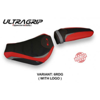 HOUSSE DE SELLE COMPATIBLE MV AGUSTA F3 (12-22) MODÈLE SAVAR SPECIAL COLOR ULTRA - Logo : AVEC LOGO, Type : ULTRAGRIP, Couleur : BLANC ROUGE 