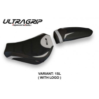 HOUSSE DE SELLE COMPATIBLE MV AGUSTA F4 (10-20) MODÈLE SATURNIA 1 - Logo : AVEC LOGO, Couleur : BLANC, Type : ULTRAGRIP