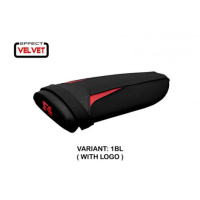 HOUSSE DE SELLE PASSAGER POUR MV AGUSTA F4 (99-09) MODÈLE SOMA VELVET - Logo : AVEC LOGO, Couleur : NOIR, Type : STANDARD 