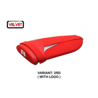HOUSSE DE SELLE PASSAGER POUR MV AGUSTA F4 (99-09) MODÈLE SOMA VELVET - Logo : AVEC LOGO, Couleur : ROUGE, Type : STANDARD