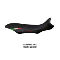 HOUSSE DE SELLE COMPATIBLE  MV AGUSTA RIVALE 800 (13-18) MODÈLE SORRENTO TOTAL B - Logo : AVEC LOGO, Couleur : ROUGE, Type : STANDARD 