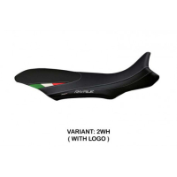 HOUSSE DE SELLE COMPATIBLE  MV AGUSTA RIVALE 800 (13-18) MODÈLE SORRENTO TOTAL B - Logo : AVEC LOGO, Couleur : BLANC, Type : STANDARD