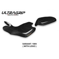 HOUSSE DE SELLE COMPATIBLE  MV AGUSTA TURISMO VELOCE (21-22) MODÈLE ZUATA - Logo : AVEC LOGO, Couleur : NOIR, Type : ULTRAGRIP