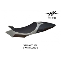 HOUSSE DE SELLE COMPATIBLE  MV AGUSTA BRUTALE 920/1090 / 1090R (09-15) MODÈLE TE - Logo : AVEC LOGO, Couleur : ROUGE, Type : STANDARD