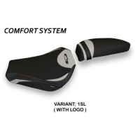 HOUSSE DE SELLE COMPATIBLE MV AGUSTA F3 (12-22) MODÈLE ZARA 1 - Logo : AVEC LOGO, Couleur : NOIR, Type : CONFORT