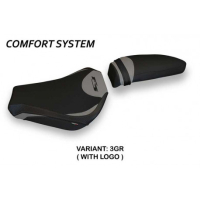 HOUSSE DE SELLE COMPATIBLE MV AGUSTA F3 (12-22) MODÈLE ZARA 1 - Type : CONFORT, Logo : AVEC LOGO, Couleur : GRIS GRIS