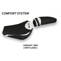 HOUSSE DE SELLE COMPATIBLE MV AGUSTA F3 (12-22) MODÈLE ZARA 1 - Logo : AVEC LOGO, Couleur : GRIS GRIS, Type : CONFORT
