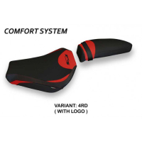 HOUSSE DE SELLE COMPATIBLE MV AGUSTA F3 (12-22) MODÈLE ZARA 1 - Couleur : ROUGE, Type : CONFORT, Logo : AVEC LOGO