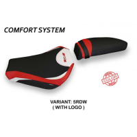 HOUSSE DE SELLE COMPATIBLE MV AGUSTA F4 (10-20) MODÈLE AVEZZANO SPECIAL COLOR - Type : CONFORT, Logo : AVEC LOGO, Couleur : ROUGE GRIS
