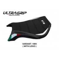 HOUSSE DE SELLE COMPATIBLE MV AGUSTA F4 - (99-09) MODÈLE YUZA TRICO - Logo : AVEC LOGO, Couleur : ARGENT, Type : ULTRAGRIP