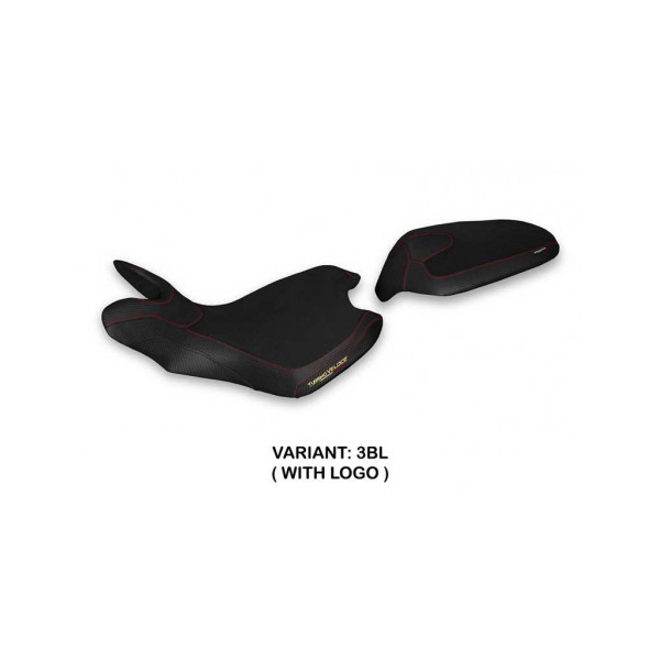 HOUSSE DE SELLE COMPATIBLE  MV AGUSTA TURISMO VELOCE (21-22) MODÈLE BALTI - Logo : AVEC LOGO, Couleur : GRIS GRIS, Type : STANDARD