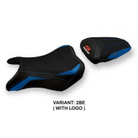 HOUSSE DE SELLE COMPATIBLE SUZUKI GSX S 750 (17-21) MODÈLE DERBY 3 - Logo : AVEC LOGO, Couleur : NOIR, Type : STANDARD 