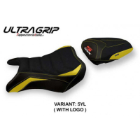 HOUSSE DE SELLE COMPATIBLE SUZUKI GSX S 750 (17-21) MODÈLE KYOTO 2 - Logo : AVEC LOGO, Couleur : NOIR, Type : ULTRAGRIP