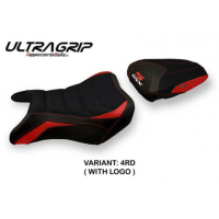 HOUSSE DE SELLE COMPATIBLE SUZUKI GSX S 750 (17-21) MODÈLE KYOTO 2 - Couleur : ROUGE, Logo : AVEC LOGO, Type : ULTRAGRIP