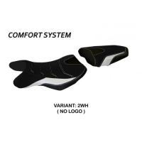 HOUSSE DE SELLE COMPATIBLE SUZUKI GSR 750 (10-17) MODÈLE SIENA 2 - Type : STANDARD, Logo : AVEC LOGO, Couleur : ARGENT