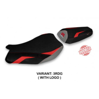 HOUSSE DE SELLE COMPATIBLE SUZUKI GSX R 1000 (17-21) MODÈLE ELMAS SPECIAL COLOR - Type : STANDARD, Logo : AVEC LOGO, Couleur : ROUGE GRIS