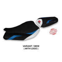 HOUSSE DE SELLE COMPATIBLE SUZUKI GSX R 1000 (17-21) MODÈLE ELMAS SPECIAL COLOR - Type : STANDARD, Logo : AVEC LOGO, Couleur : BLEU JAUNE