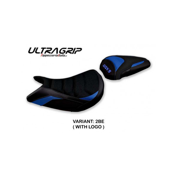 HOUSSE DE SELLE COMPATIBLE SUZUKI GSX S 1000 (15-20) MODÈLE MAVORA - Logo : AVEC LOGO, Couleur : NOIR, Type : ULTRAGRIP