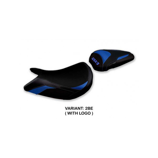 HOUSSE DE SELLE COMPATIBLE SUZUKI GSX S 1000 (15-20) MODÈLE WARD - Couleur : BLANC, Type : STANDARD, Logo : AVEC LOGO