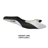 HOUSSE DE SELLE COMPATIBLE SUZUKI GSR 600 (06-11) MODÈLE MAURO CARBON COLOR - Logo : AVEC LOGO, Couleur : BLEU, Type : STANDARD