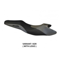 HOUSSE DE SELLE COMPATIBLE SUZUKI GSR 600 (06-11) MODÈLE MAURO CARBON COLOR - Logo : AVEC LOGO, Couleur : BLANC, Type : STANDARD