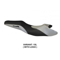 HOUSSE DE SELLE COMPATIBLE SUZUKI GSR 600 (06-11) MODÈLE MAURO CARBON COLOR - Couleur : BLANC, Type : STANDARD, Logo : AVEC LOGO