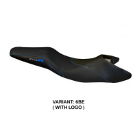 HOUSSE DE SELLE COMPATIBLE SUZUKI GSR 600 (06-11) MODÈLE MAURO CARBON COLOR - Type : STANDARD, Logo : AVEC LOGO, Couleur : ARGENT