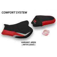 HOUSSE DE SELLE COMPATIBLE SUZUKI GSX R 1000 (09-16) MODÈLE ITRI 2 SPECIAL COLOR - Type : CONFORT, Logo : AVEC LOGO, Couleur : ROUGE ARGENT 