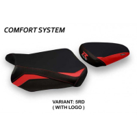 HOUSSE DE SELLE COMPATIBLE SUZUKI GSX R 600/750 (11-20) MODÈLE TÉHÉRAN - Logo : AVEC LOGO, Couleur : BLANC, Type : CONFORT